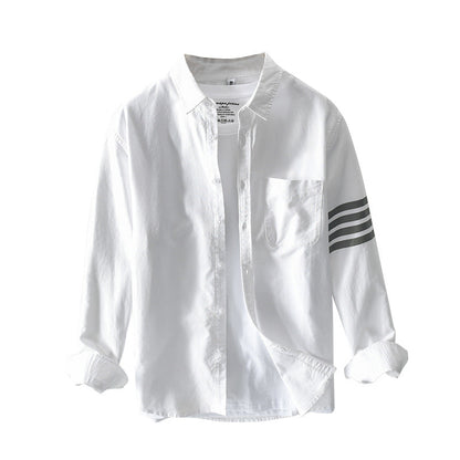 Chemise Homme Décontractée en Coton Blanc