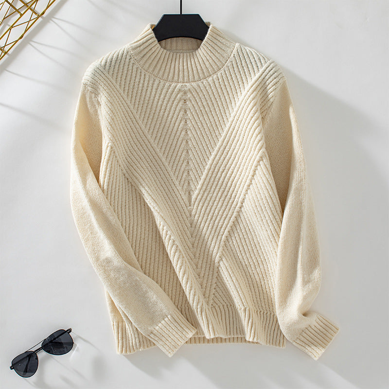 Pull Femme Col Roulé Doux et Confortable pour Automne
