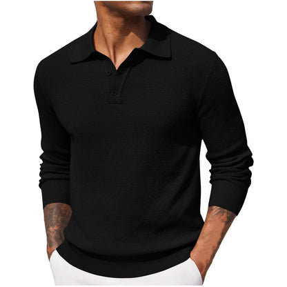 Polo Homme Manches Longues Respirant et Confortable