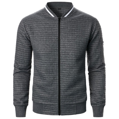 Blouson Cuir Aviateur Classique avec Fermeture Éclair Zip
