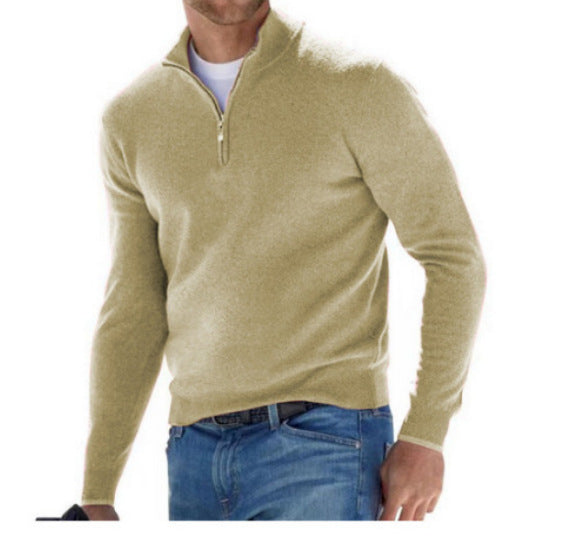 Pull Homme Col Zip Moderne pour Sport et Travail