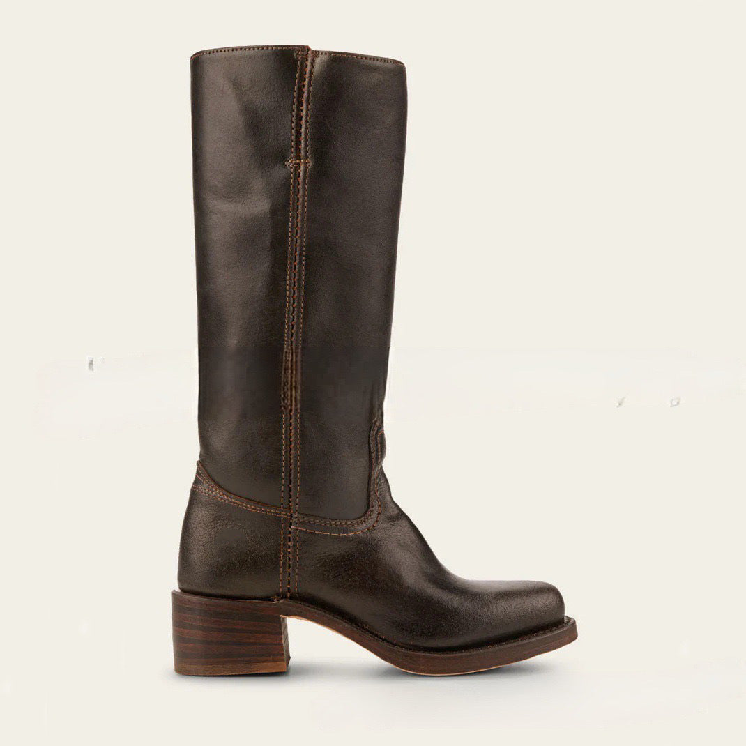 Bottes Femmes Western à Talon Bloc Cuir