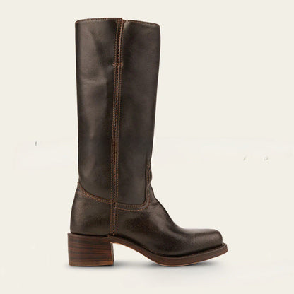 Bottes Femmes Western à Talon Bloc Cuir