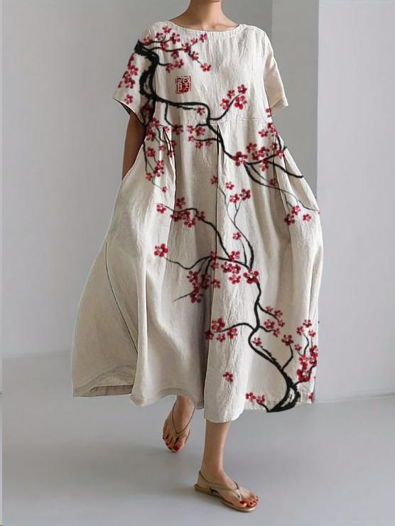Robe Été Légère Florale Col Rond - PanierRoyale