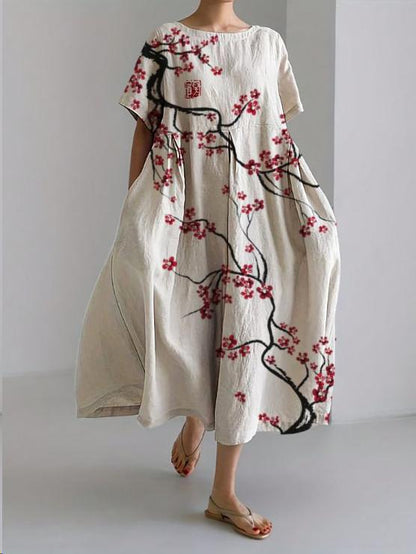 Robe Été Légère Florale Col Rond - PanierRoyale
