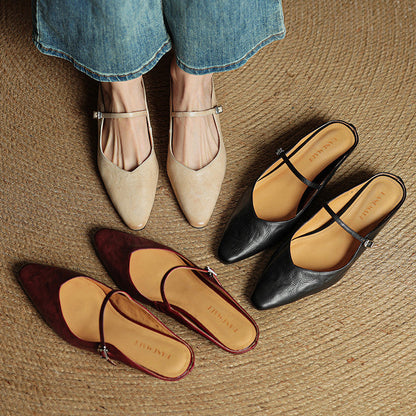 Mules Femmes en Cuir Authenticité Luxe