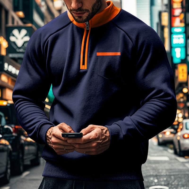 Sweat à Capuchon Zippé Homme Hiver Chaud et Confortable