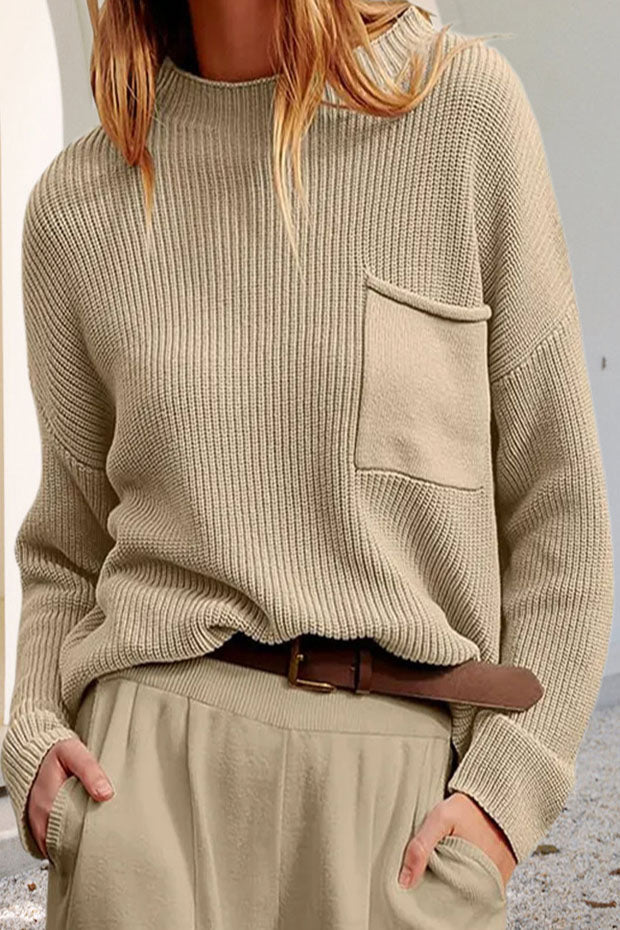 Pull Femme Hiver En Maille Douce Avec Poche - PanierRoyale