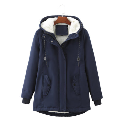 Manteau Hiver Femme Doudoune Élégant avec Capuche