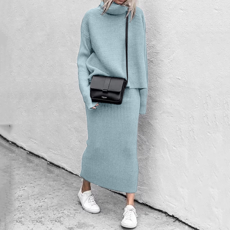 Pull Femme Col Roulé avec Jupe