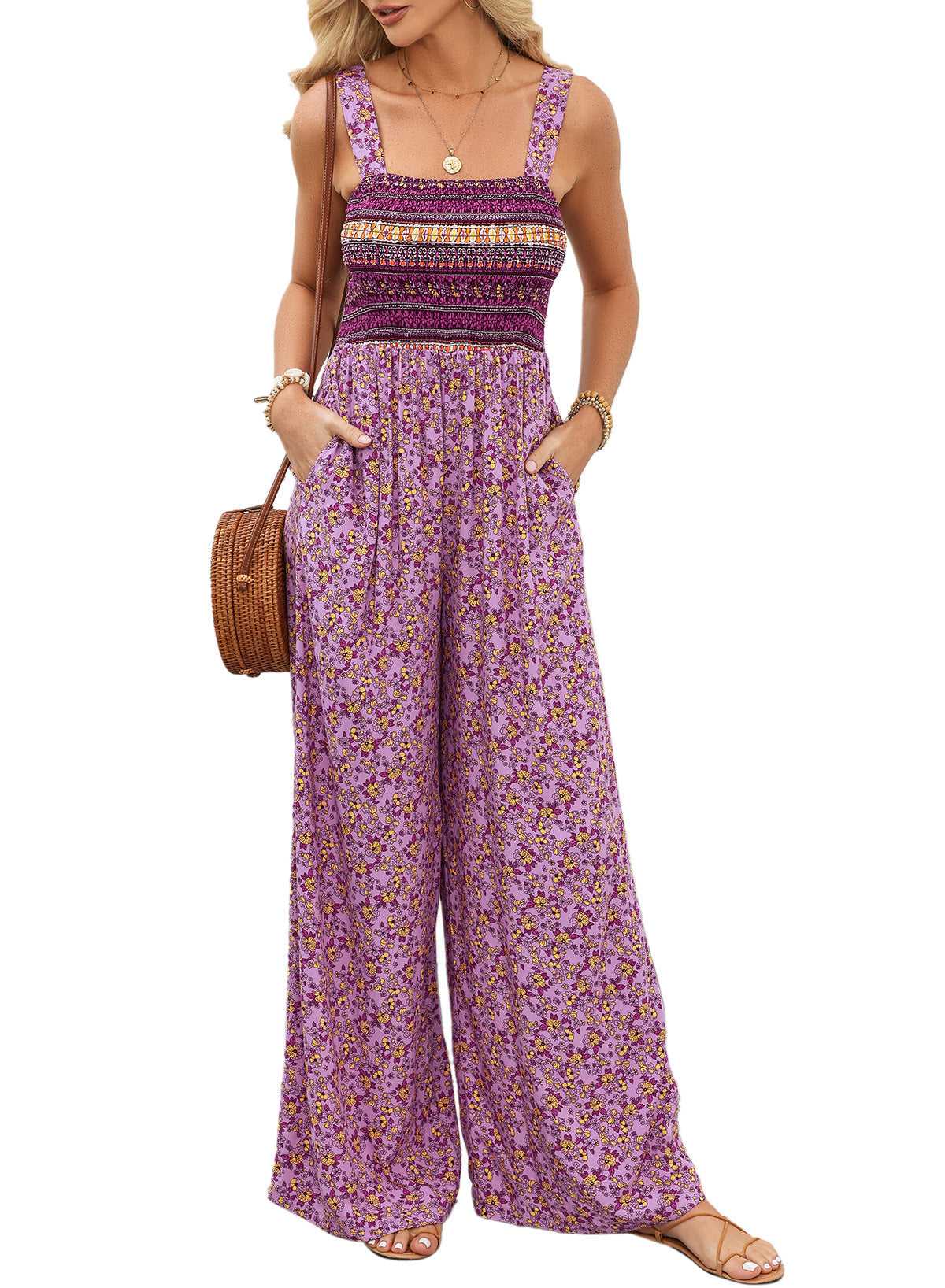 Salopette Femme Printemière Florale Élégante