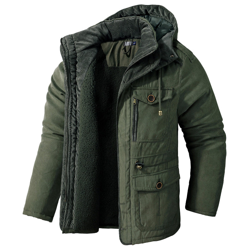 Manteau Hiver Douillet - Veste Polaire Étanche avec Capuche et Doublure Chaude