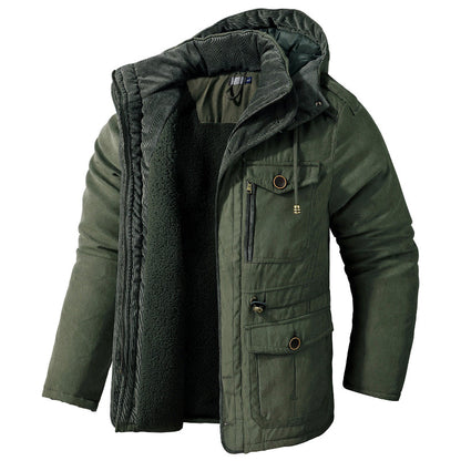 Manteau Hiver Douillet - Veste Polaire Étanche avec Capuche et Doublure Chaude