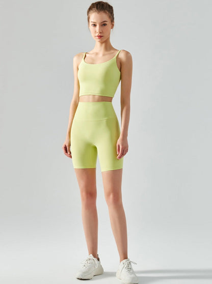 Shorts de sport sans couture taille haute femme