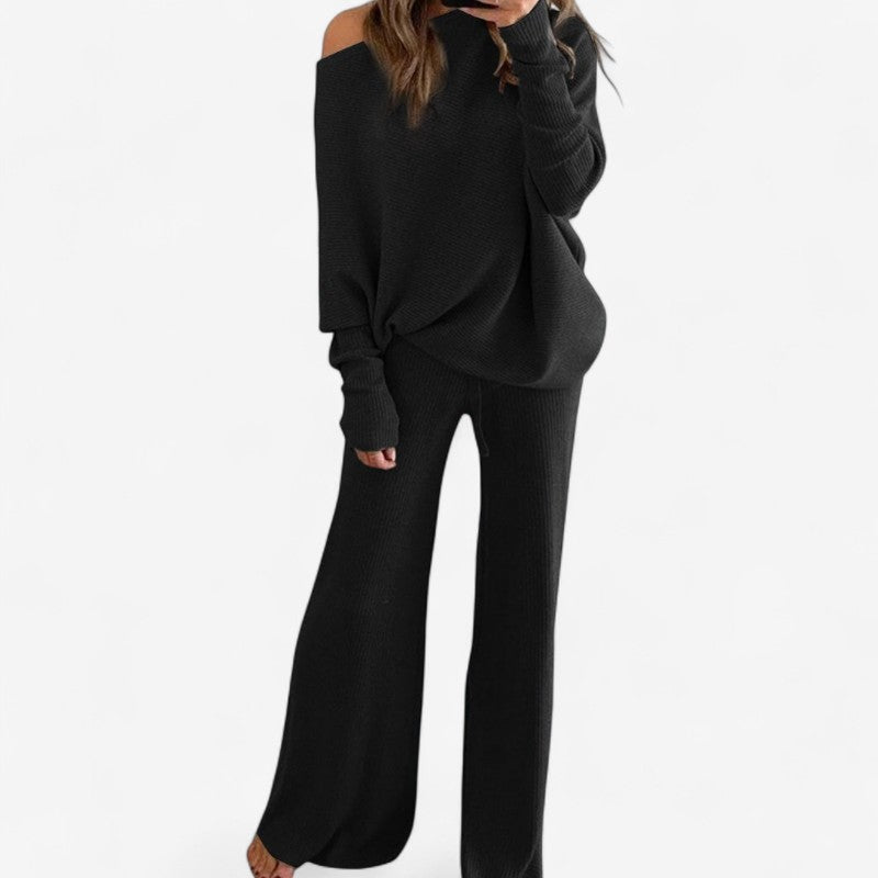 Robe Décolletée Femme avec Pantalon Évasé - PanierRoyale