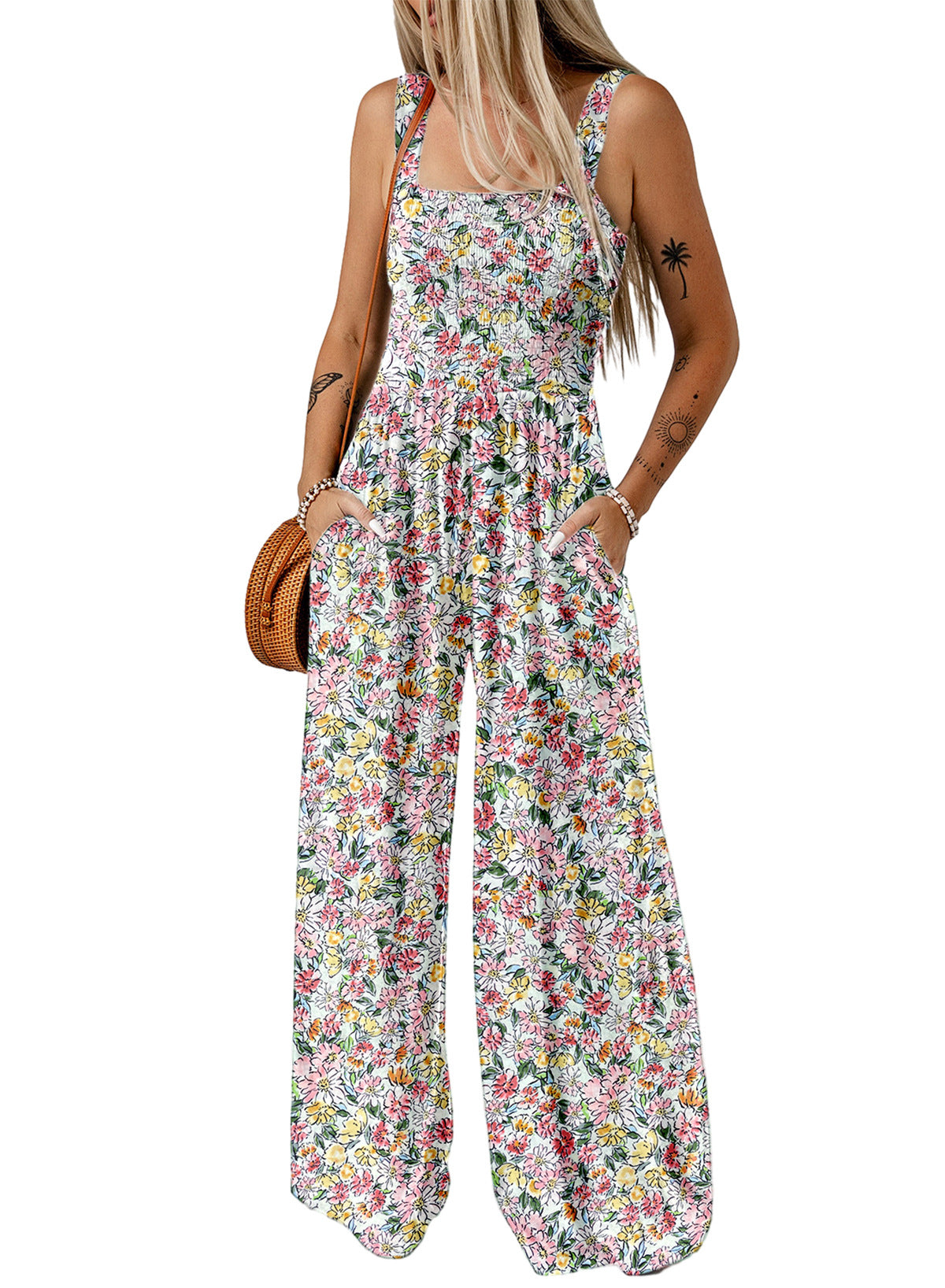 Salopette Femme Printemière Florale Élégante