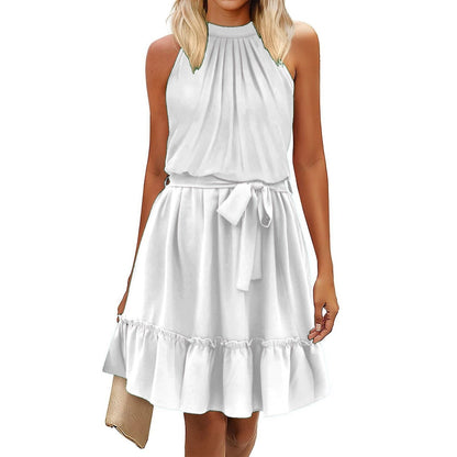 Robe Été Rouge Courte pour Femme