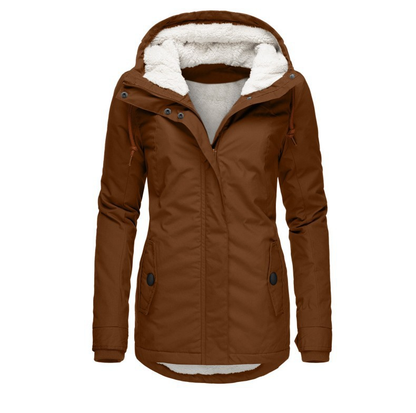 Veste Imperméable Femme avec Capuche et Fermeture Éclair