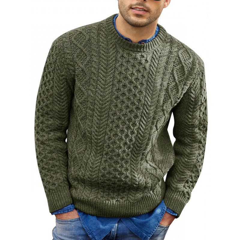 Pull Homme Col Rond Épais pour Printemps