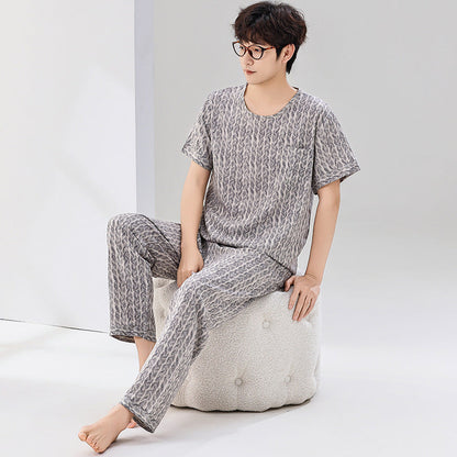 Pyjama Homme Été Léger Manches Courtes