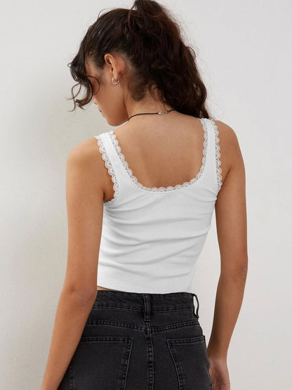 Top Femme Décolleté en Maille Élastique