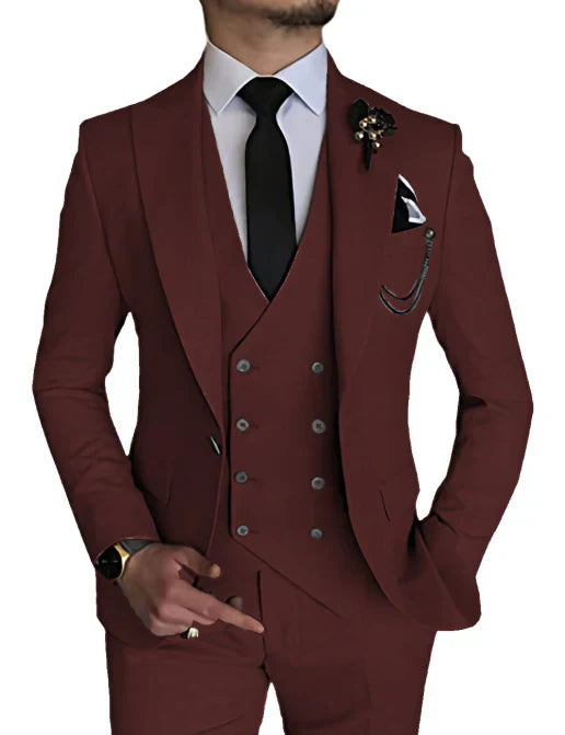 Costume Homme Mariage Classique 3 Pièces Noir
