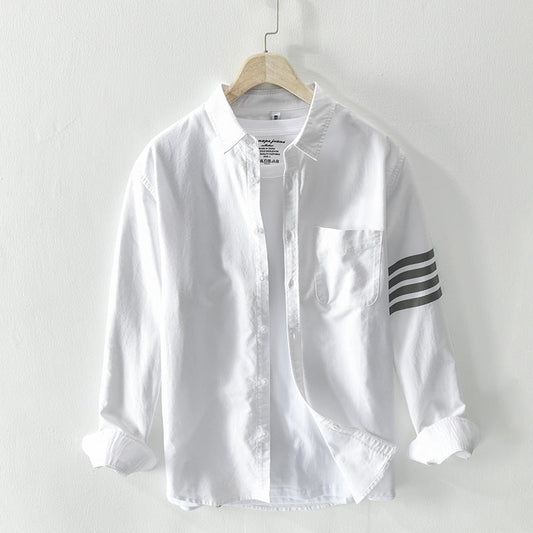 Chemise Homme Décontractée en Coton Blanc - BerlinGlamour