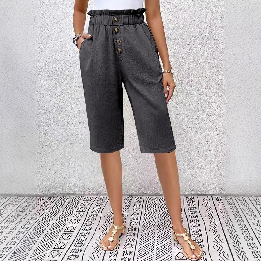 Pantalon Bermuda Femme Haut de Gamme Marine