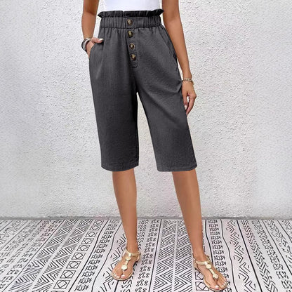 Pantalon Bermuda Femme Haut de Gamme Marine