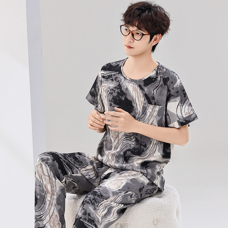 Pyjama Homme Été Léger Manches Courtes
