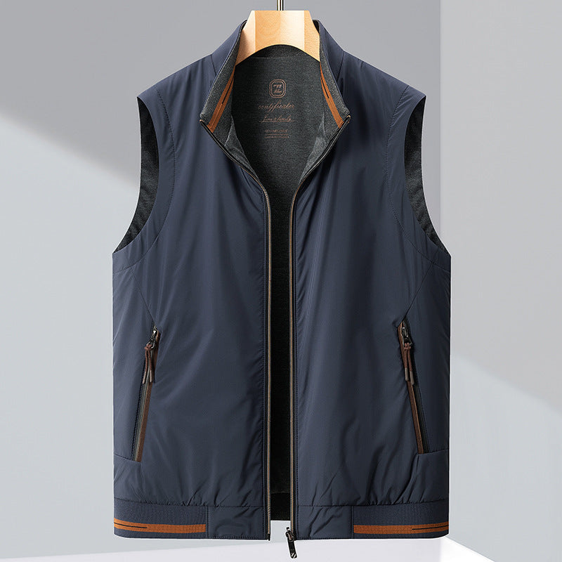 Gilet D'hiver Épais et Douillet avec Poches Zippées