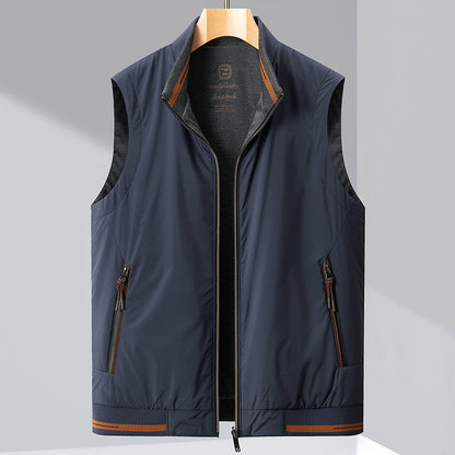 Gilet D'hiver Épais et Douillet avec Poches Zippées