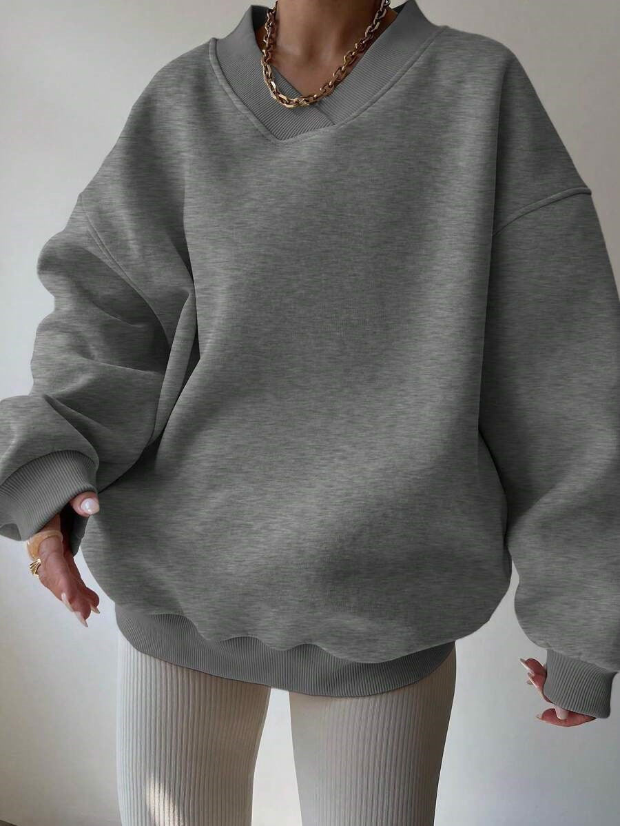 Sweat-shirt Femme Grande Taille à Manches Longues Décontracté