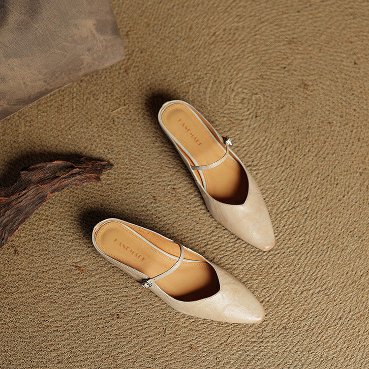 Mules Femmes en Cuir Authenticité Luxe
