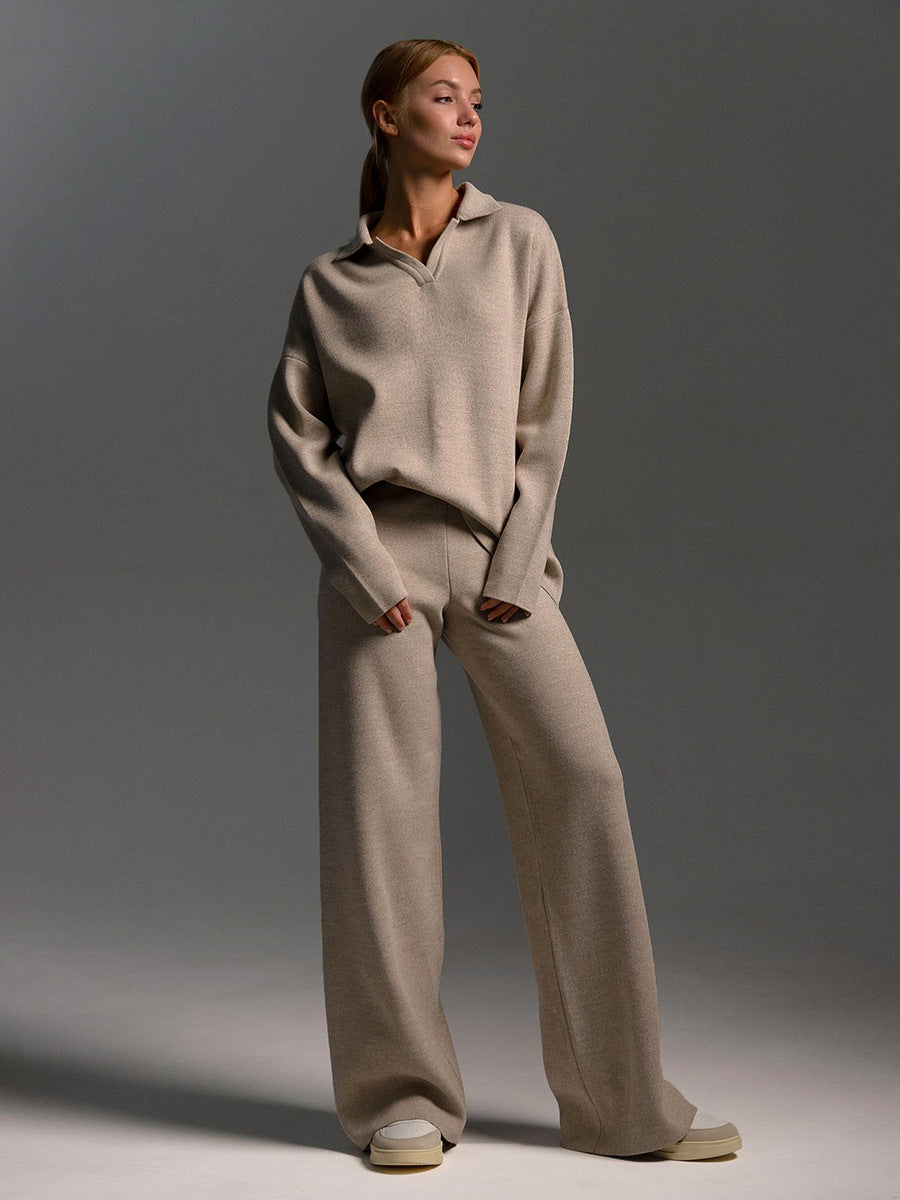 Ensemble Femme Polo et Pantalon Large