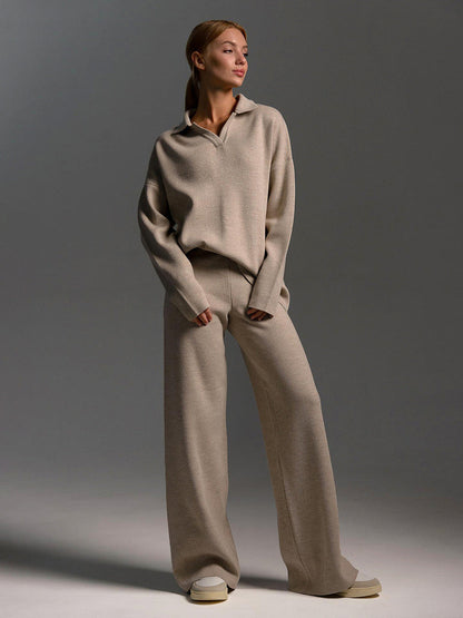 Ensemble Femme Polo et Pantalon Large