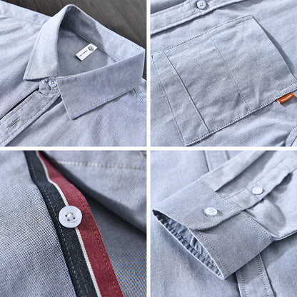 Chemise Oxford Homme Coton Blanc Classique