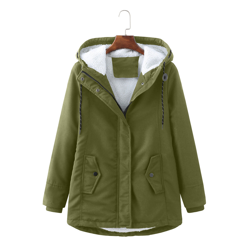Manteau Hiver Femme Doudoune Élégant avec Capuche