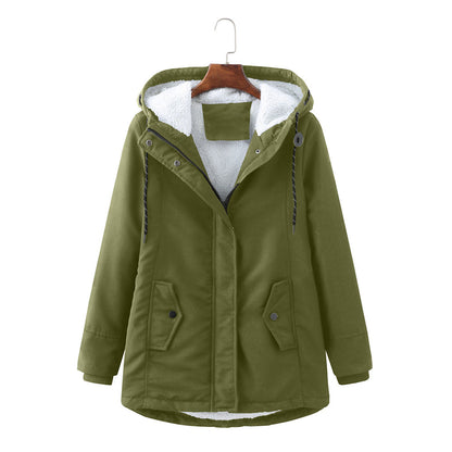 Manteau Hiver Femme Doudoune Élégant avec Capuche