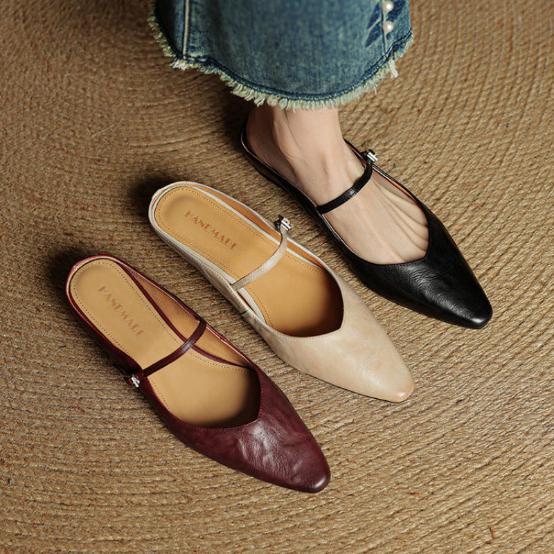 Mules Femmes en Cuir Authenticité Luxe