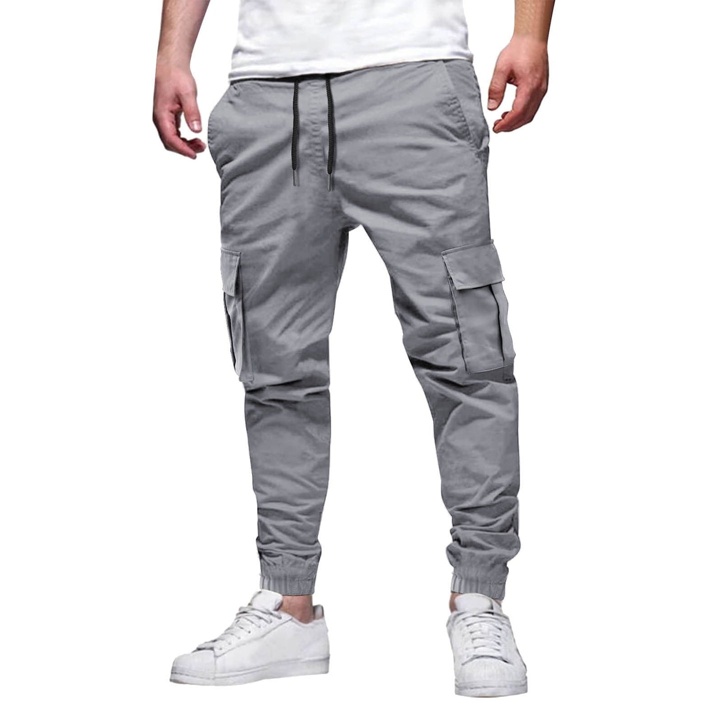 Pantalon Homme Cargo Noir Foncé et Confortable