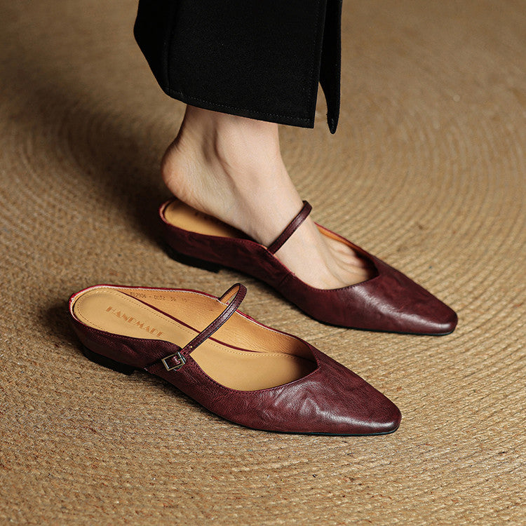 Mules Femmes en Cuir Authenticité Luxe