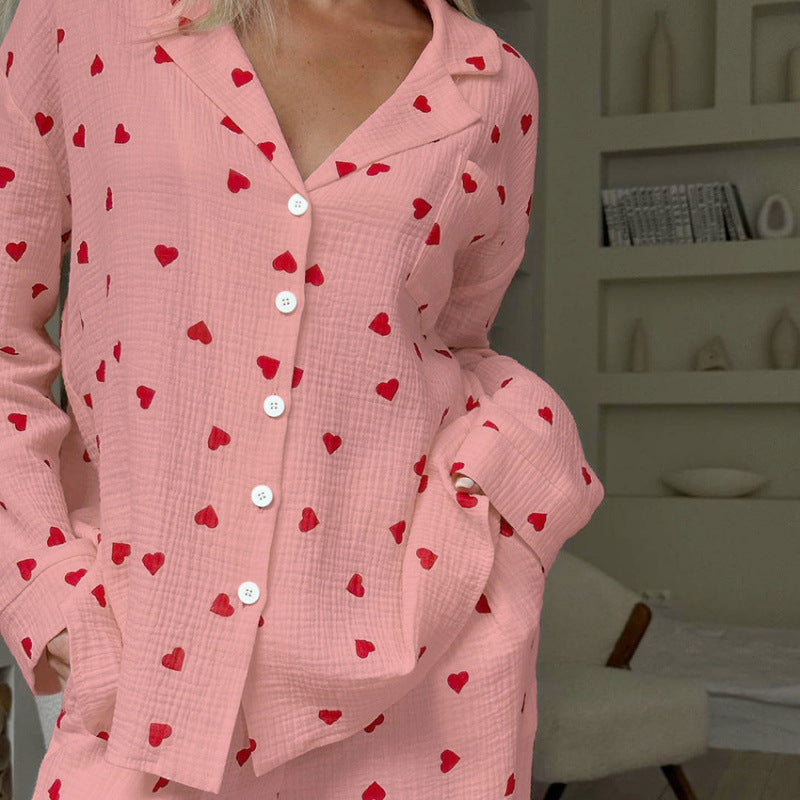 Pyjama Cœur Doux pour Femmes pour Nuits Confortables
