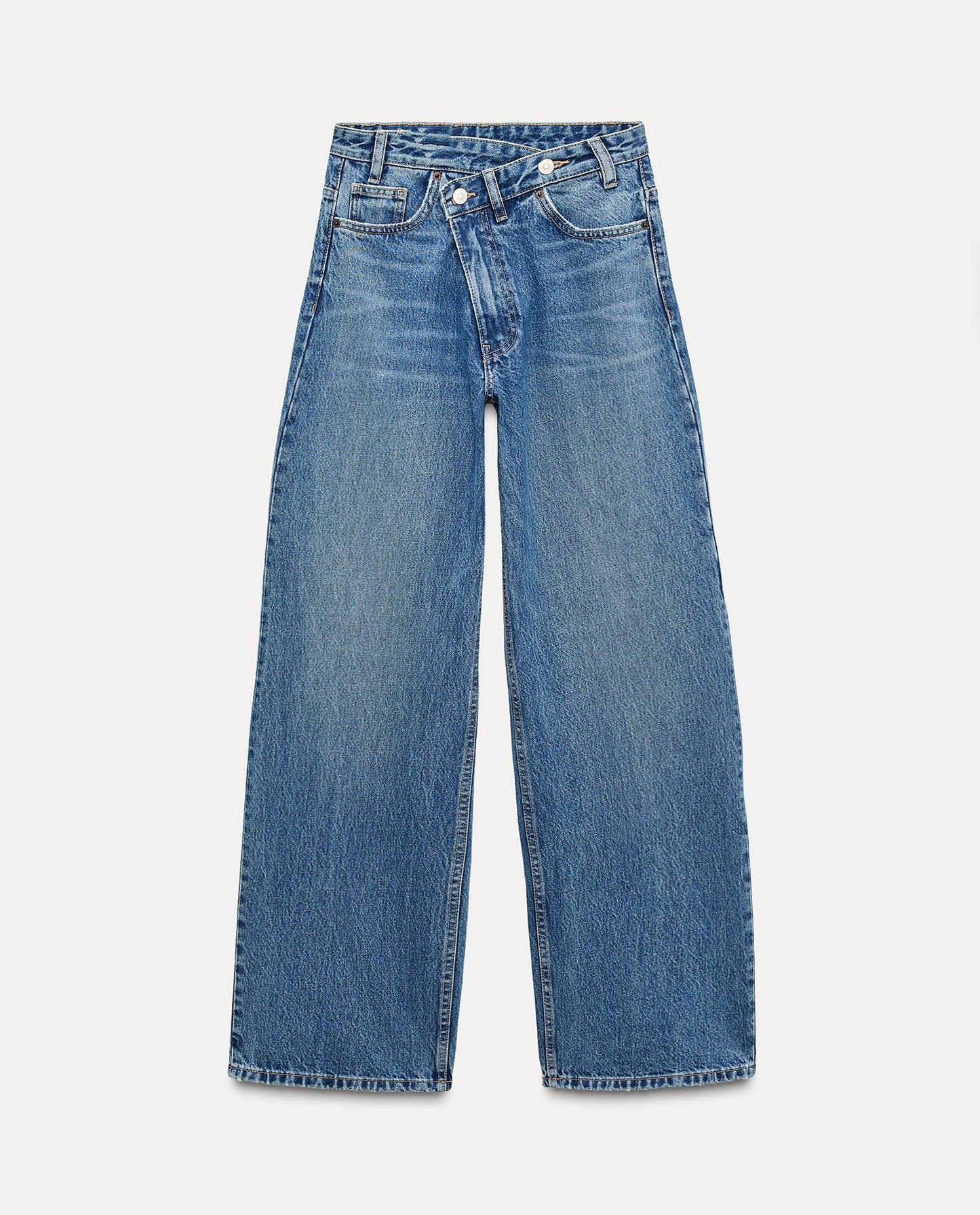 Jeans large moderne haute taille tendance