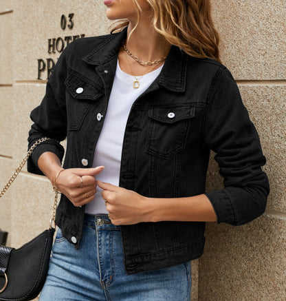 Veste Jean Femme Classique et Confortable pour Tous les Jours