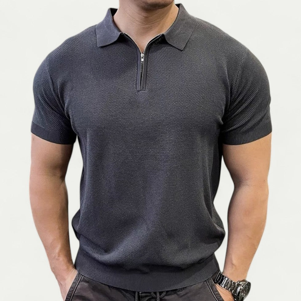 Chemise Homme Slim Fit avec Col Chemisier et Boutons