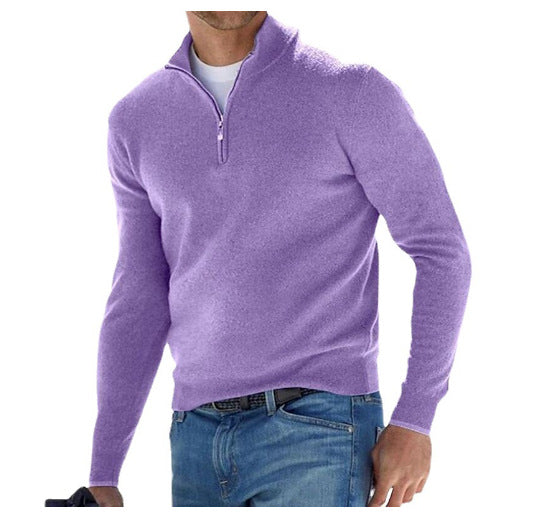 Pull Homme Col Zip Moderne pour Sport et Travail