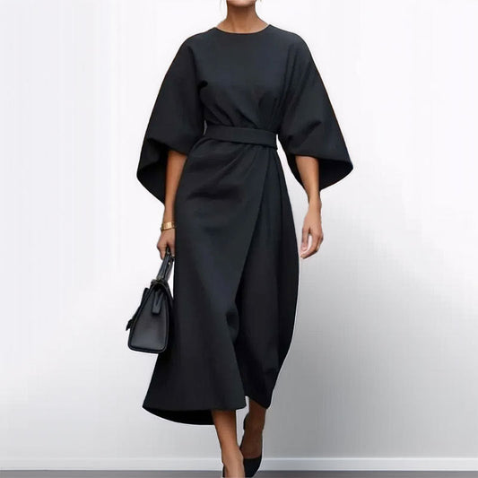 Robe Soirée Longue Manches Bouffantes Élégante - PanierRoyale