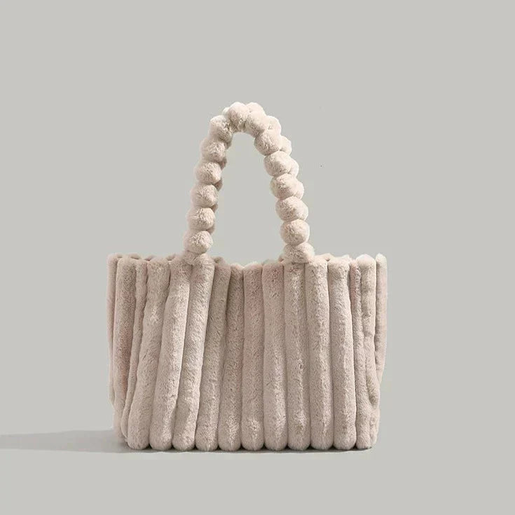 Sac à main en peluche synthétique douce - PanierRoyale