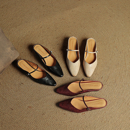 Mules Femmes en Cuir Authenticité Luxe
